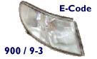 Clear Blinkers For 900 94-98, 9-3